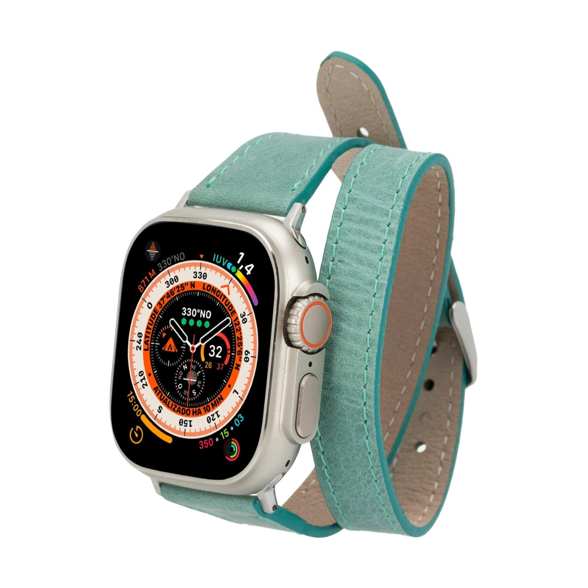 Vail Double Tour Leather Bands for Apple Watch 9, Ultra 2 and SE
