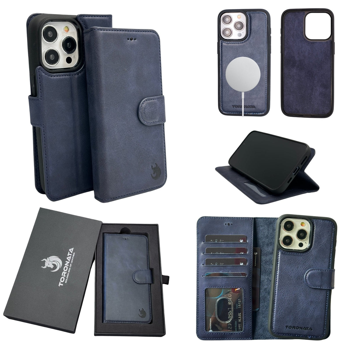 Vegas Premium Leather iPhone 15 Wallet Case with MagSafe | Detachable RFID Blocking Luxury Wallet